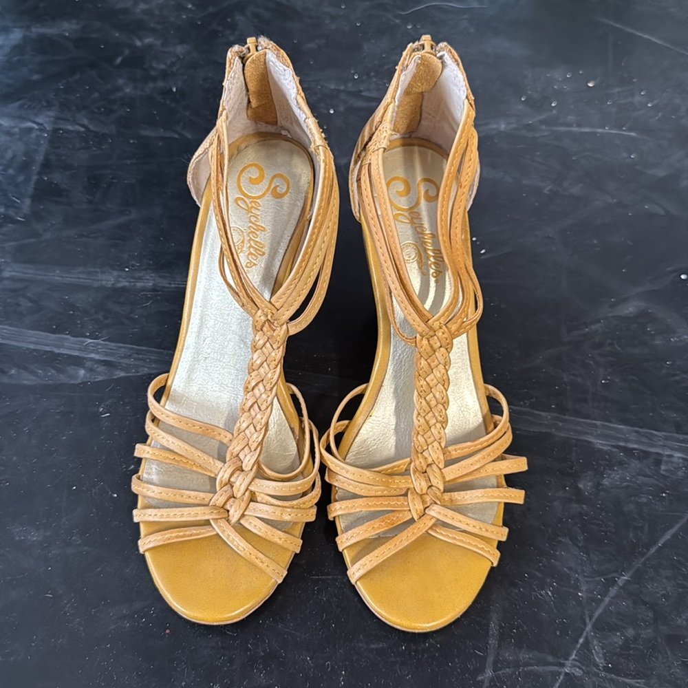 Seychelles vintage yellow wedge - Picture 5 of 9